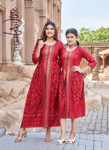 Me And Mom 5 Fancy Designer Wear Wholesale Mother Daughter Kurtis
 Catalog